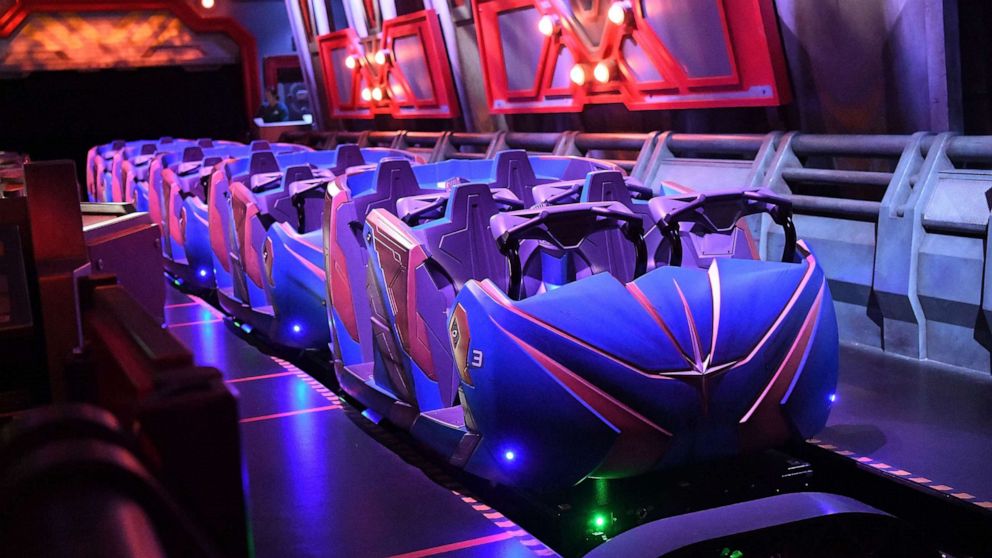 PHOTO: The "Guardians of the Galaxy: Cosmic Rewind" Disney's new ride is shown during a media preview event at Epcot Center at Walt Disney World on May 5, 2022, in Orlando, Fla.