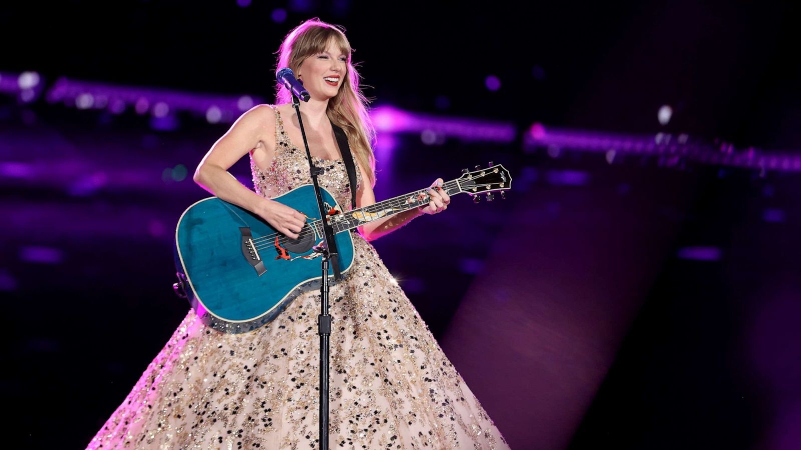 PHOTO: Taylor Swift performs onstage during the Taylor Swift | The Eras Tour at Lumen Field, July 22, 2023, in Seattle.