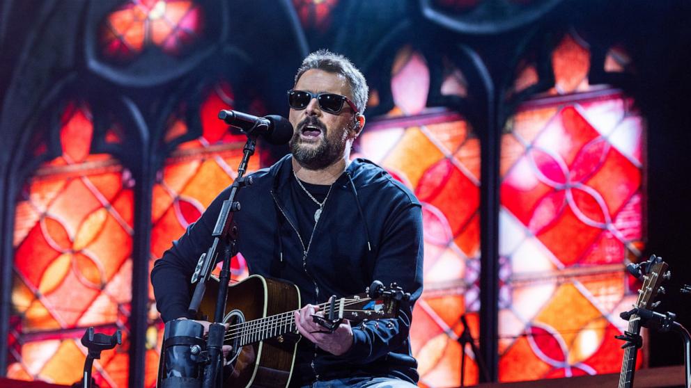 PHOTO: Eric Church performs during the Stagecoach Country Music Festival at the Empire Polo Club in Indio, Calif., April 27, 2024.