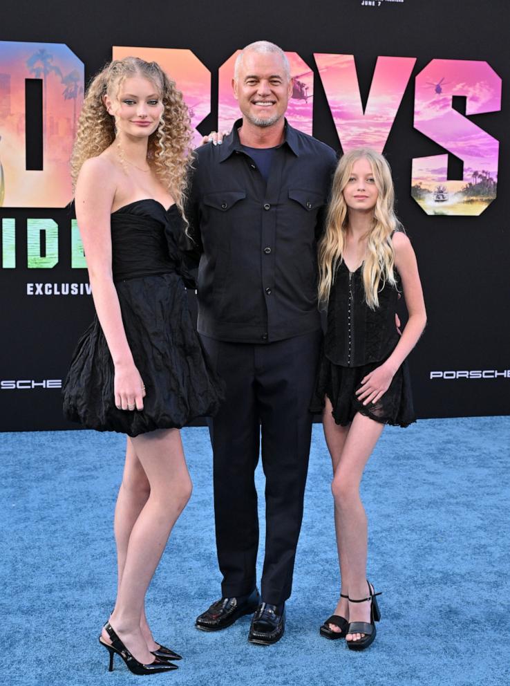 PHOTO: Billie Beatrice Dane, left, Eric Dane, center, and Georgia Geraldine Dane attend the Los Angeles Premiere of Columbia Pictures' "Bad Boys: Ride or Die" at TCL Chinese Theatre, May 30, 2024, in Hollywood, Calif.