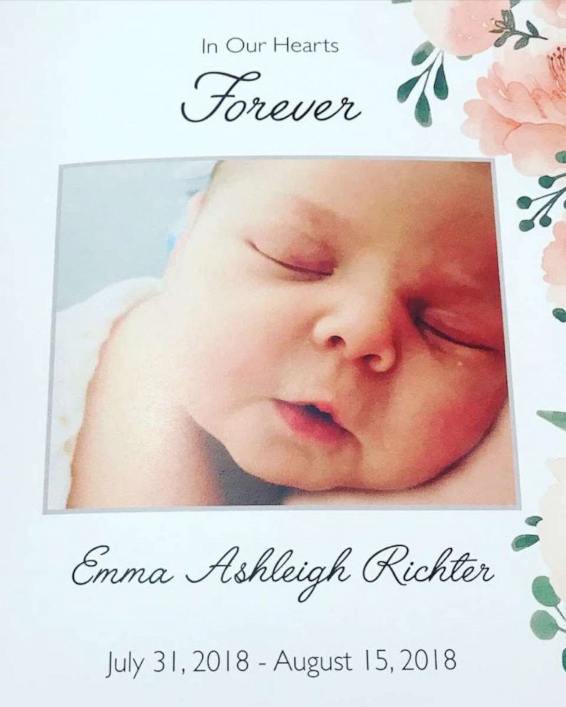 PHOTO: Erika Richter's daughter Emma was just 2 weeks old when she died in 2018.