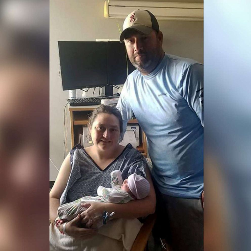 VIDEO: Mom battling COVID-19 gives birth to healthy baby after evacuating Hurricane Ida