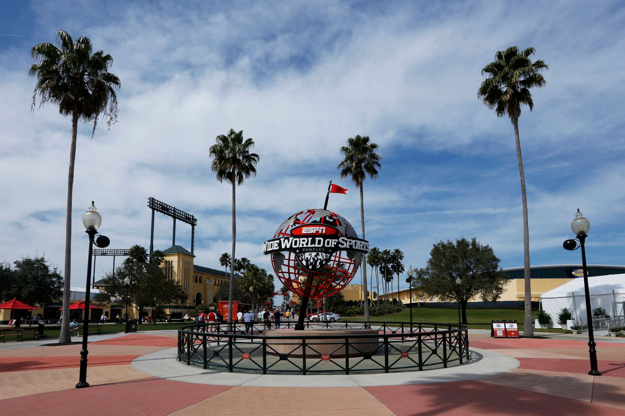 PHOTO: A view of the exterior into the ESPN Wide World of Sports Complex at Champion Stadium on March 5, 2016 in Lake Buena Vista, Fla.