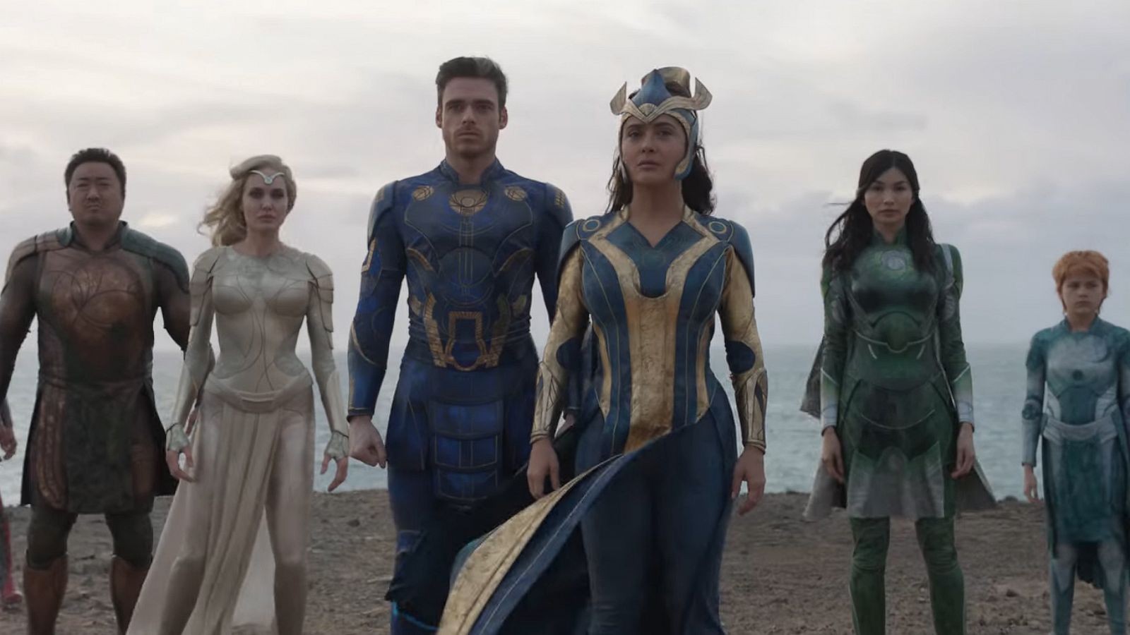 PHOTO: The stars of Marvel Studios' 2021 film, "Eternals," appear in the final trailer, released on Aug. 19, 2021.