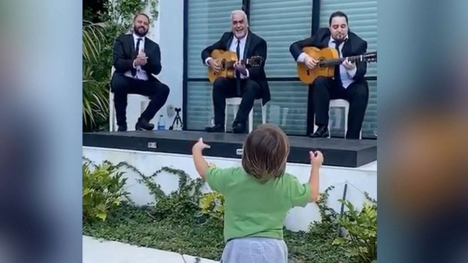 PHOTO: A still from a video posted to Eva Longoria's Instagram account on May 21, 2020, shows her son, Santi, during an anniversary celebration.