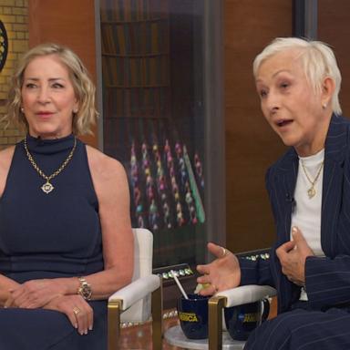 PHOTO: Chris Evert and Martina Navratilova appear on Good Morning America, June 11, 2206.
