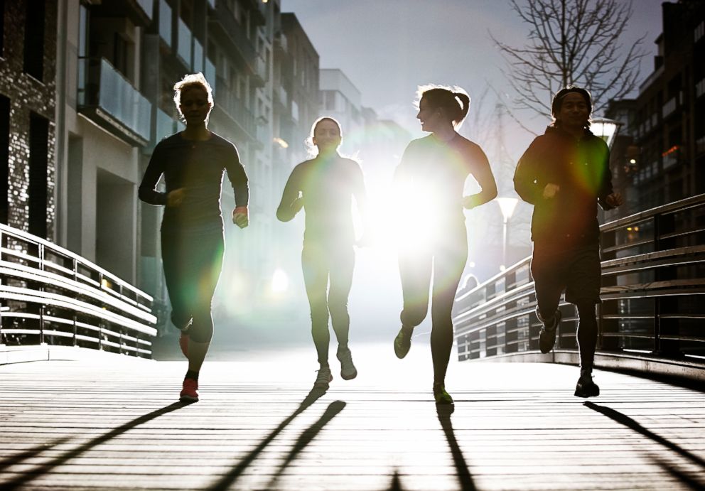 PHOTO: A group of runners exercise in this undated stock photo.