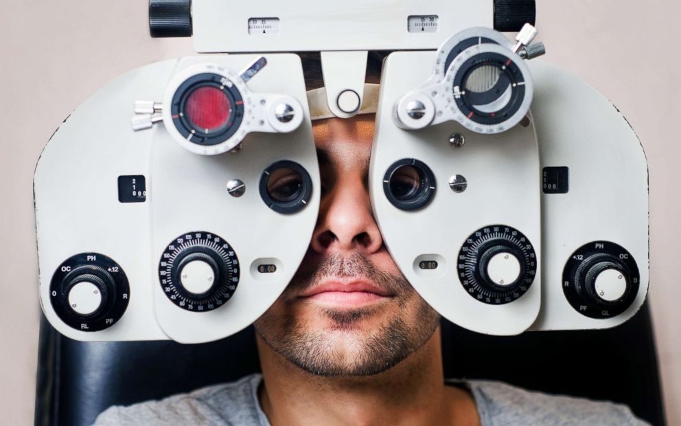 PHOTO: A man receives an eye exam in this stock photo.