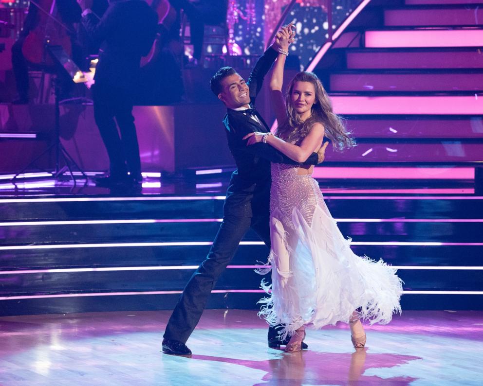 PHOTO: Ezra Sosa and Anna Delvey appear in this photograph doing a dance routine on "Dancing with the Stars" Oscars night.