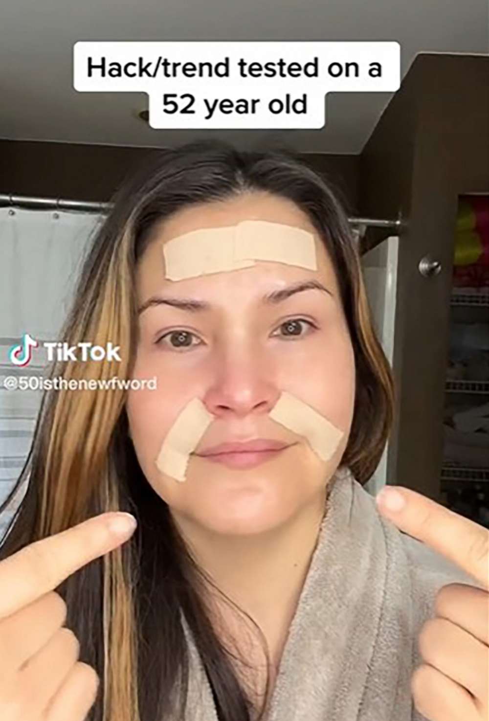 PHOTO: Face taping is a viral beauty trend on social media.