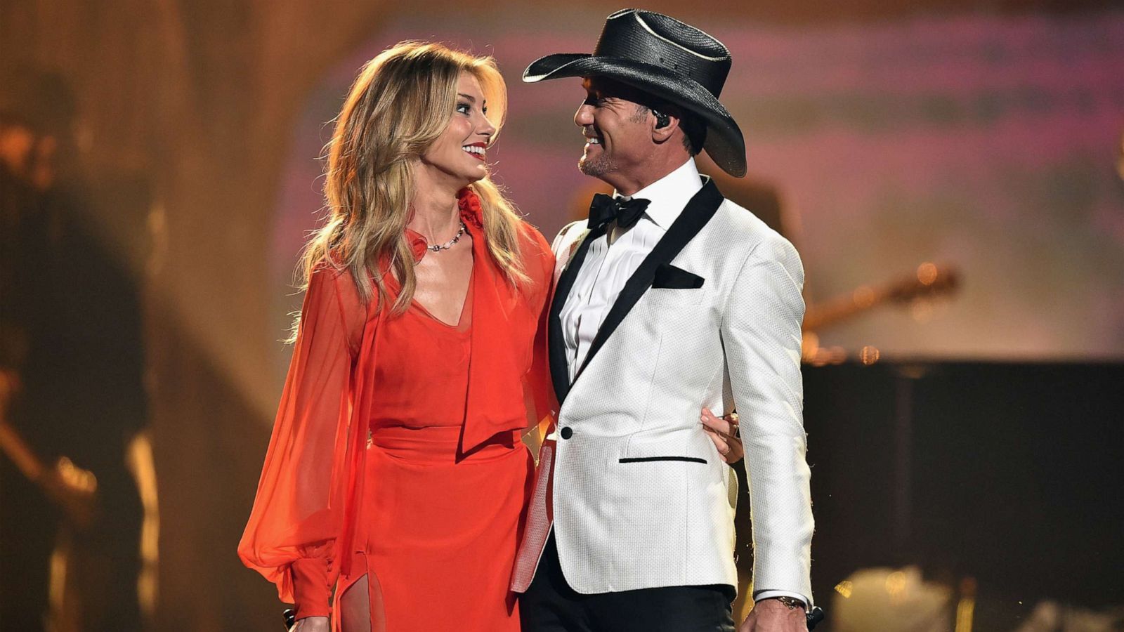 PHOTO: In this Nov. 8, 2017 file photo Faith Hill and Tim McGraw perform onstage at the 51st annual CMA Awards at the Bridgestone Arena on in Nashville, Tenn.