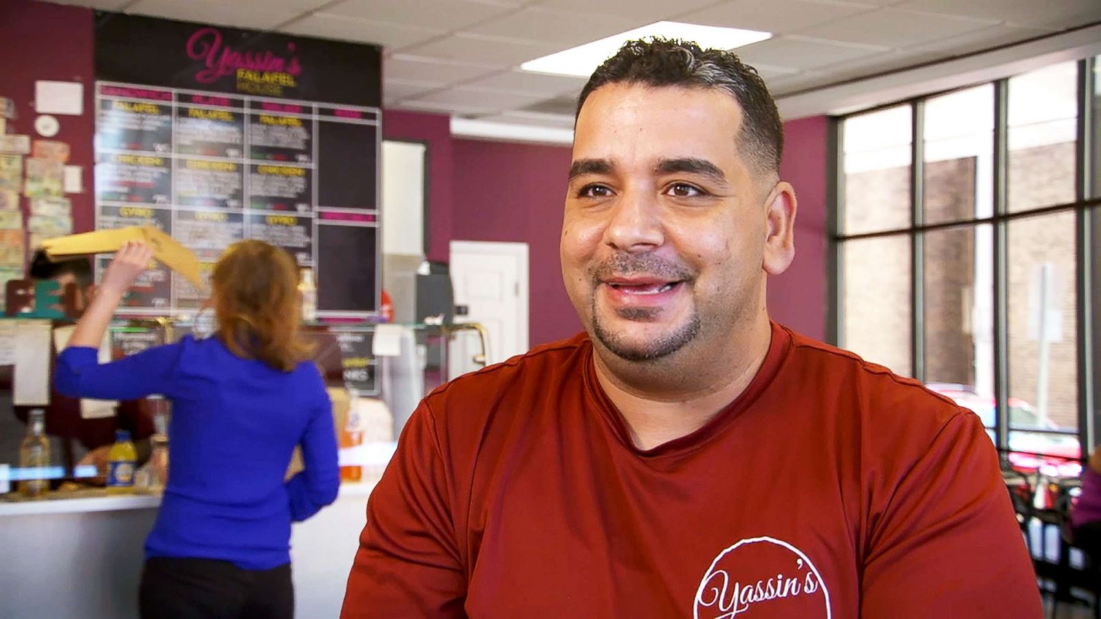 PHOTO: Yassin Terou, owner of Yassin's Falafel House in Knoxville, Tenn., opens up in an interview with "GMA."