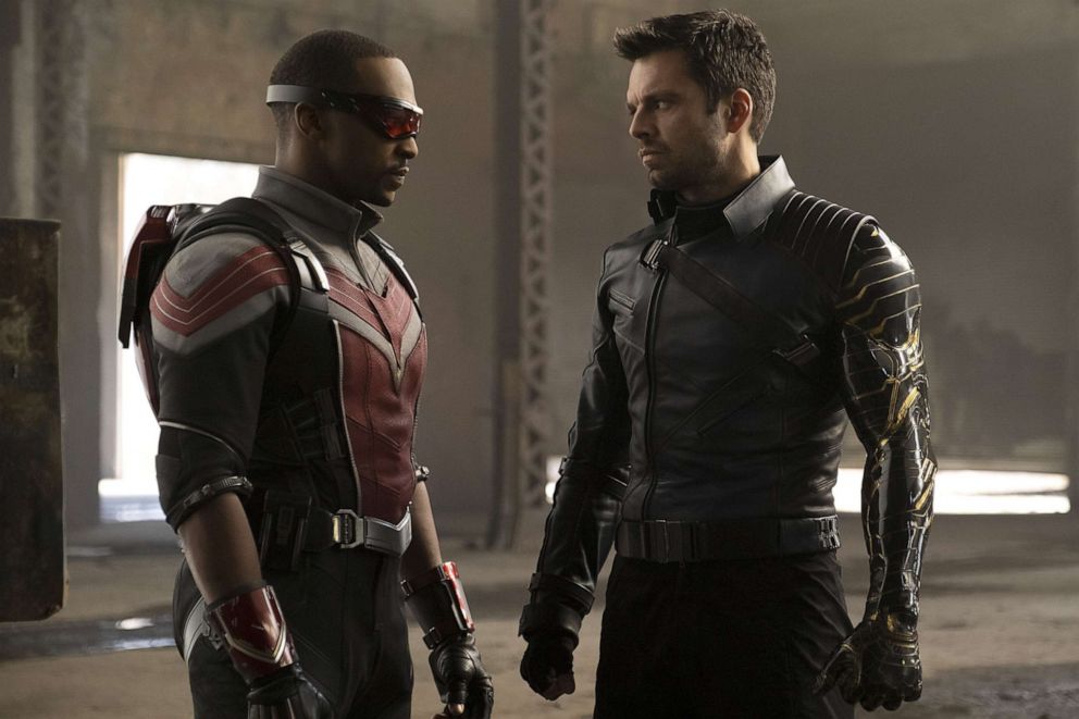 PHOTO: Anthony Mackie as Sam Wilson and Sebastian Stan Sebastian Stan as Bucky Barnes, in a scene from "The Falcon and The Winter Soldier."