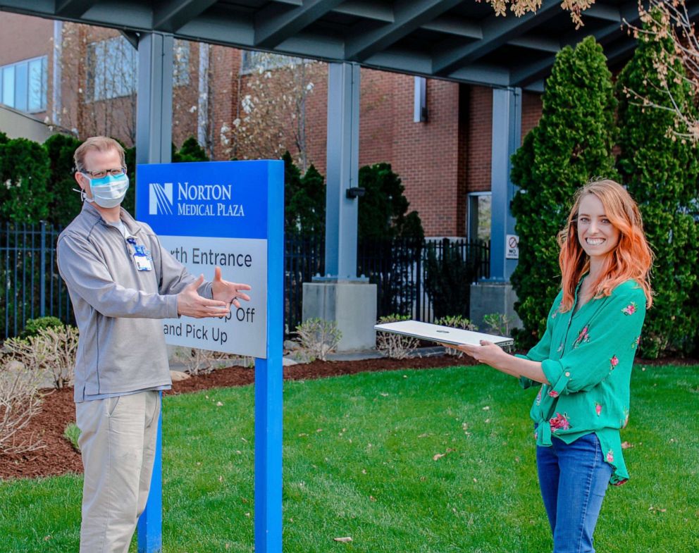 PHOTO: Lacy Taylor and her sister, Jenna Forbes, of Kentucky, created the Keiko Neutz Amazing Grace Foundation Through the organization, they've collected 17 tablets to give away to other families who are trying to stay connected with sick loved ones.