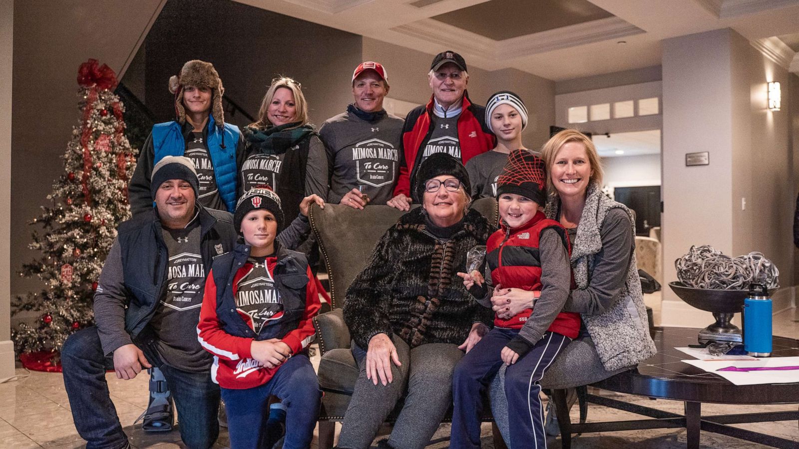 PHOTO: Nancy Maiers, 71, of Carmel, Indiana, was diagnosed with a brain tumor Jan. 2019. In this photo dated Thanksgiving 2019, Nancy is surrounded by her children, grandchildren and her husband of 50 years, Greg.