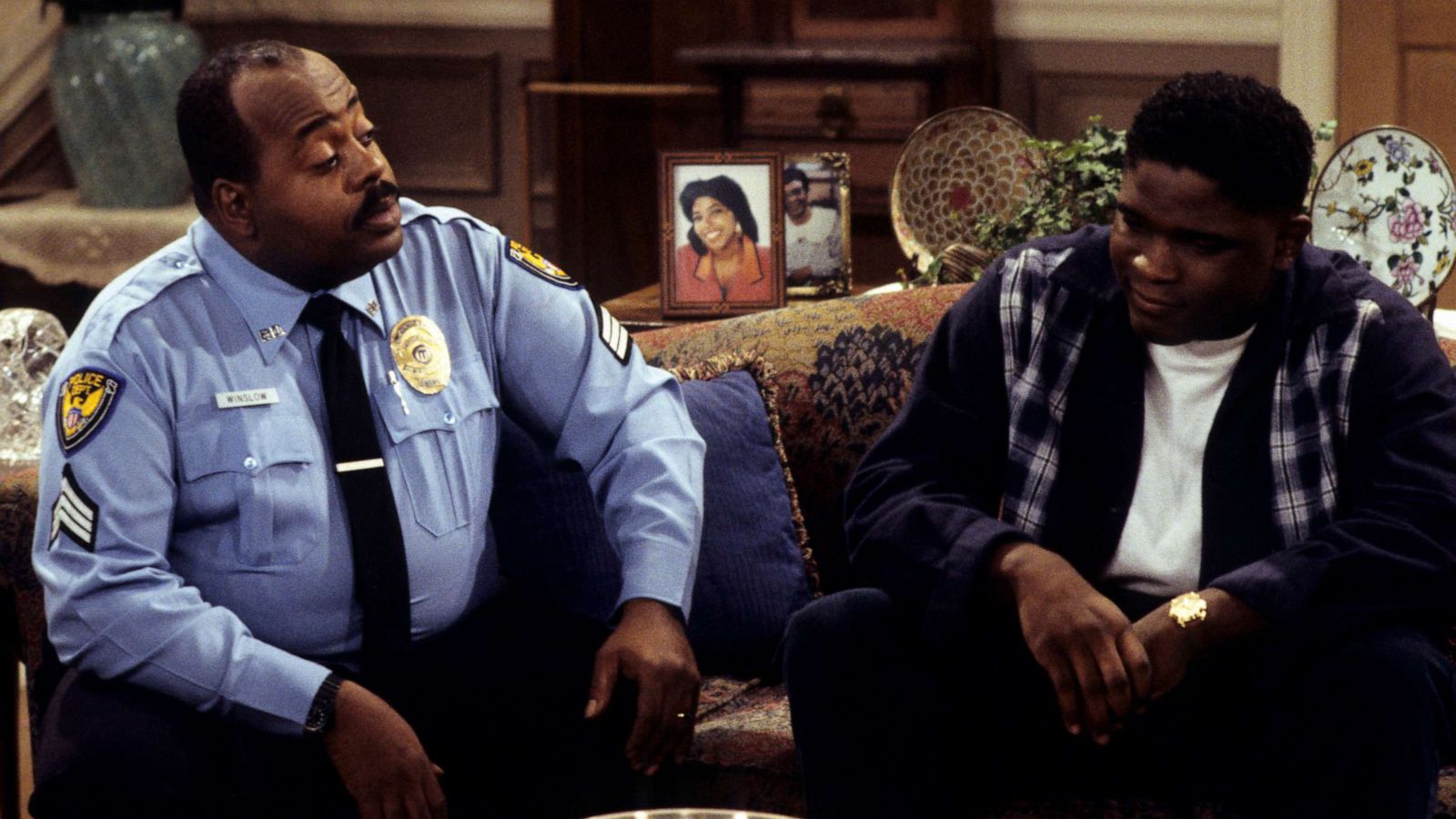 PHOTO: Reginald VelJohnson, left, and Darius McCrary in a scene from the "Good Cop, Bad Cop" episode of "Family Matters."