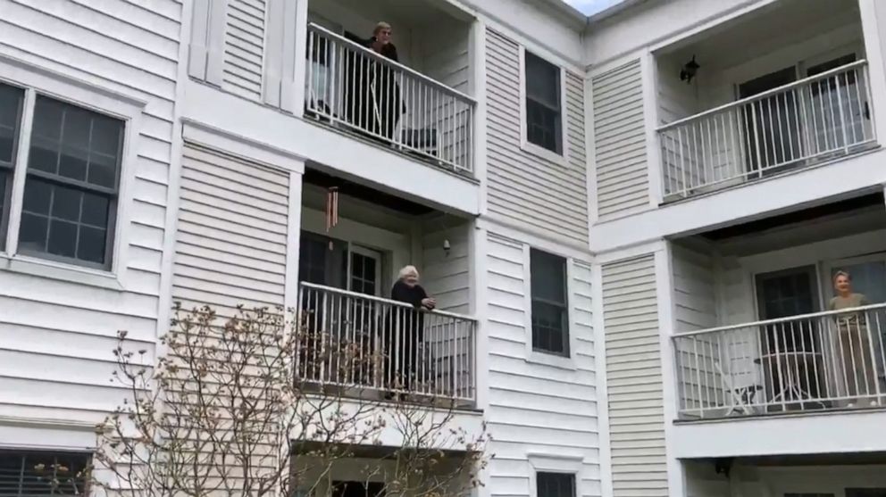 PHOTO: Rebecca Roy tweeted a video of her and her family singing "You Are My Sunshine" in Waterford, Michigan. The surprise was meant for Roy's grandma, Cherrill Flynn, but residents started emerging from their rooms to also enjoy the show.
