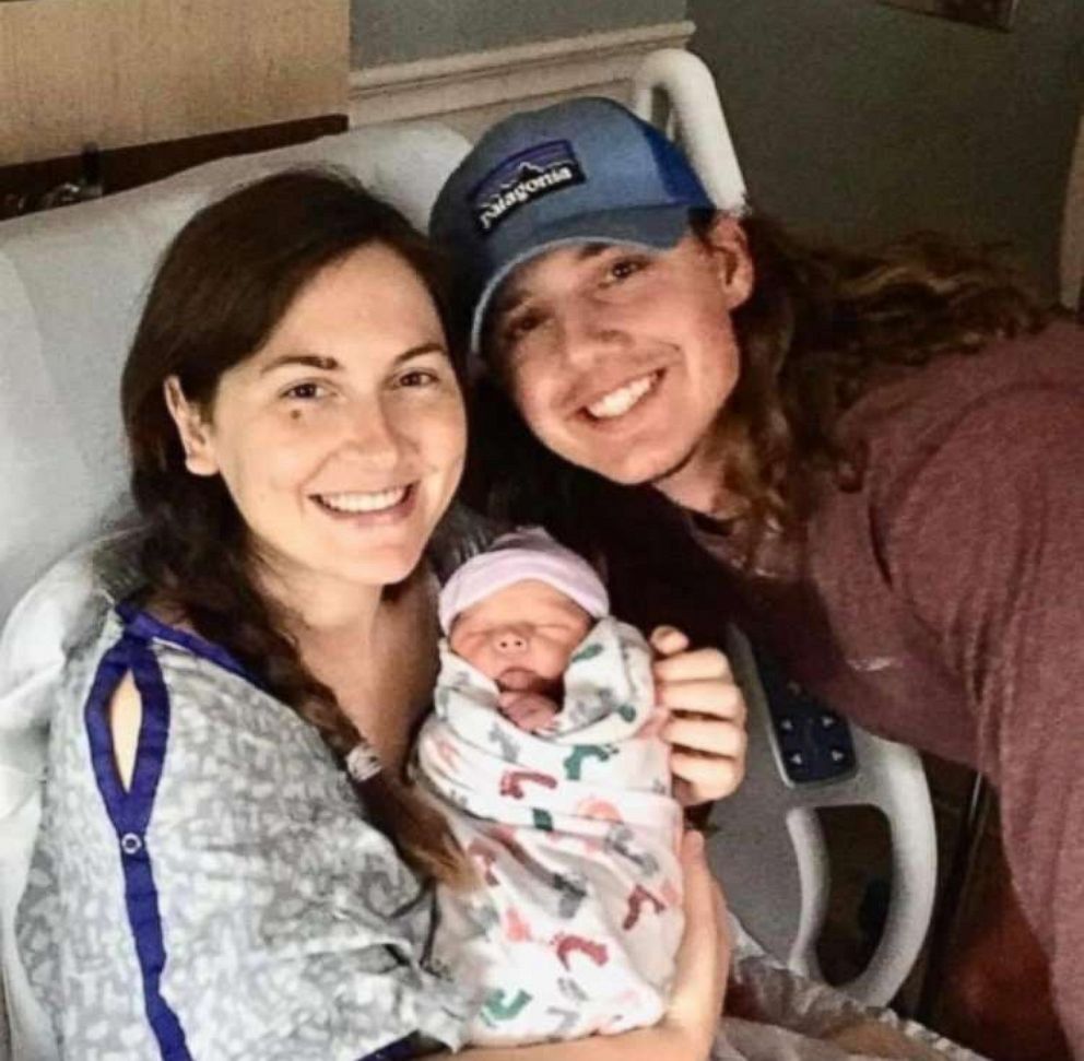 PHOTO: Parents Tommy Edwards and Emily Yates pose with their son, Tucker Thomas Edwards, born in Montgomery, Alabama on April 22.