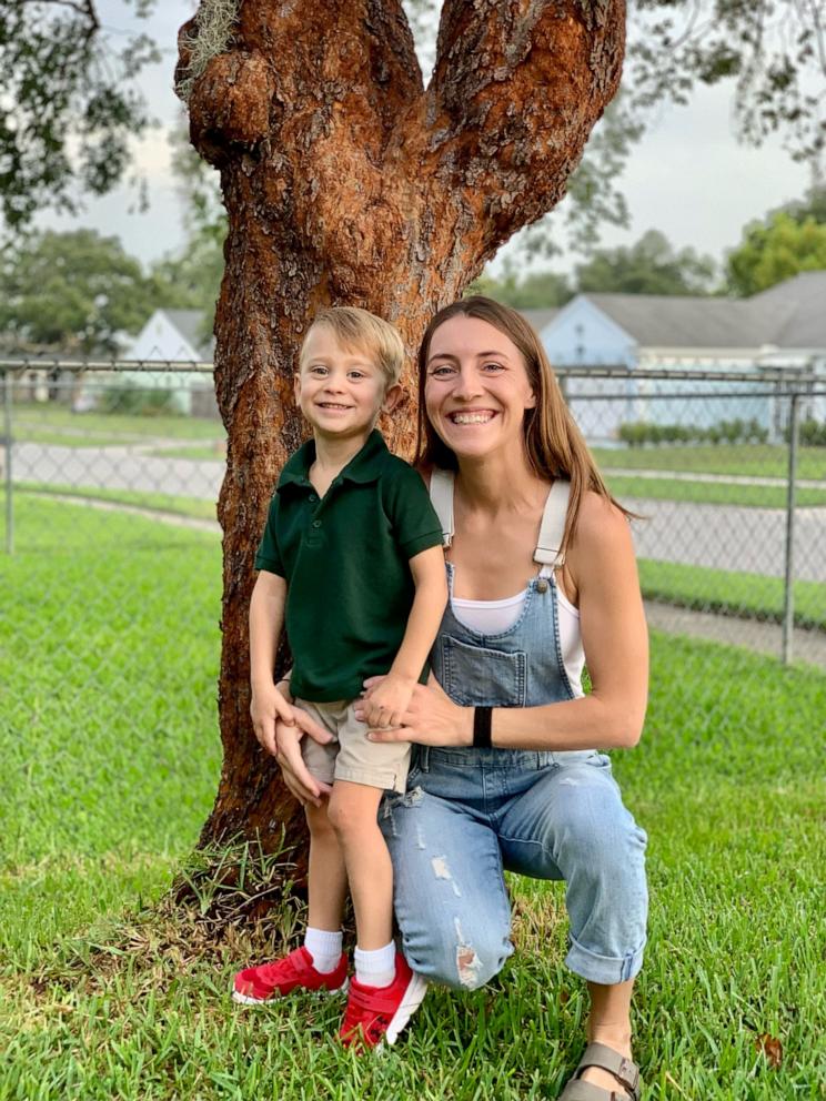 PHOTO: Deborah Dorbert poses with her son in August 2022, shortly finding out she was pregnant with a second child.