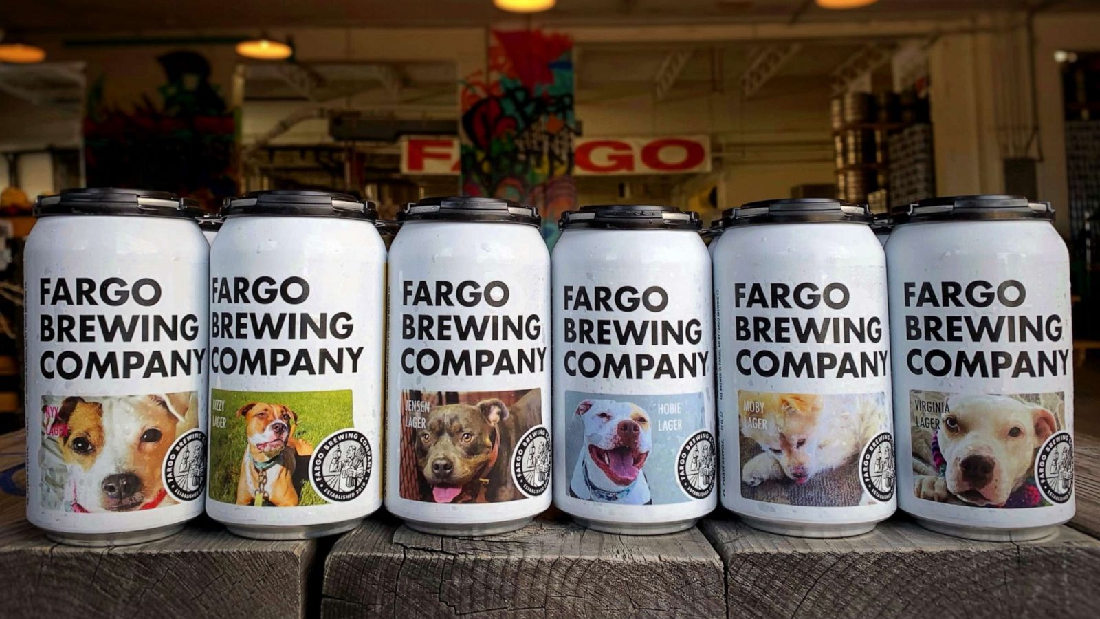 PHOTO: Fargo Brewing Company partners with local rescue group to help overlooked dogs find forever homes.