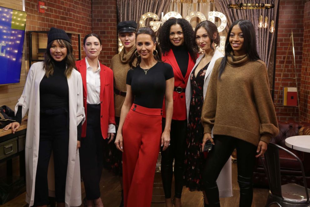 PHOTO: "GMA" fashion contributor Jessica Mulroney poses with models wearing looks from six capsule collection items.