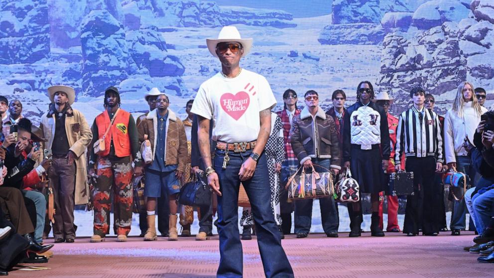 Pharrell Williams puts a Western spin on Louis Vuitton's Fall 2024 men ...