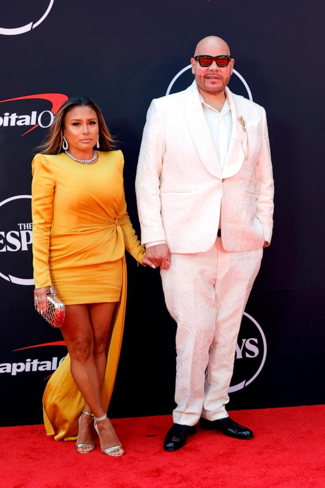 PHOTO: (L-R) Lorena Cartagena and Fat Joe attend the 2024 ESPY Awards at Dolby Theatre on July 11, 2024 in Hollywood, Calif.