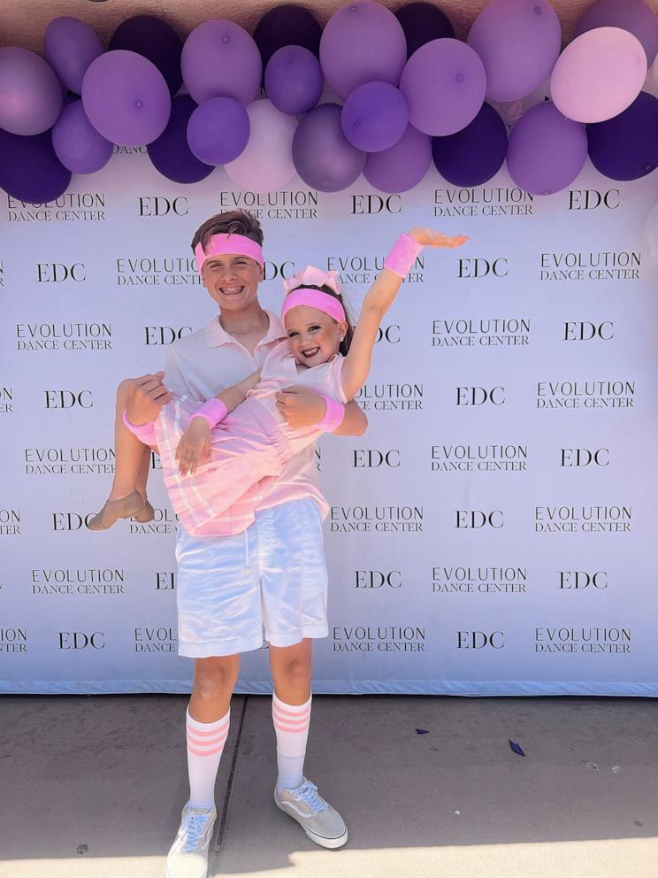 PHOTO: 14-year-old Micah stepped in to help his little sister Harper at her father-daughter dance when their dad was unable to attend the event.