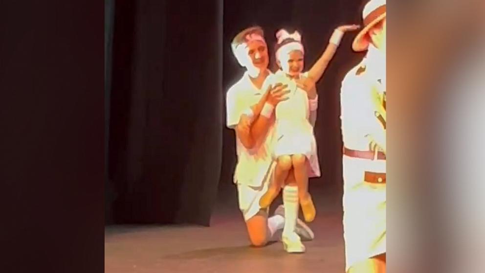 PHOTO: 14-year-old Micah stepped in to help his little sister Harper at her father-daughter dance when their dad was unable to attend the event.