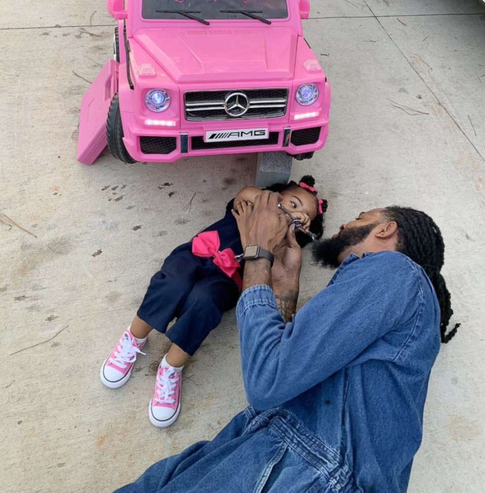 PHOTO: Devante Bennett-Dotson of Anderson, S.C., poses with his daughter, Londyn Bennett-Dotson, 2, in honor of their birthdays, which are one day apart.