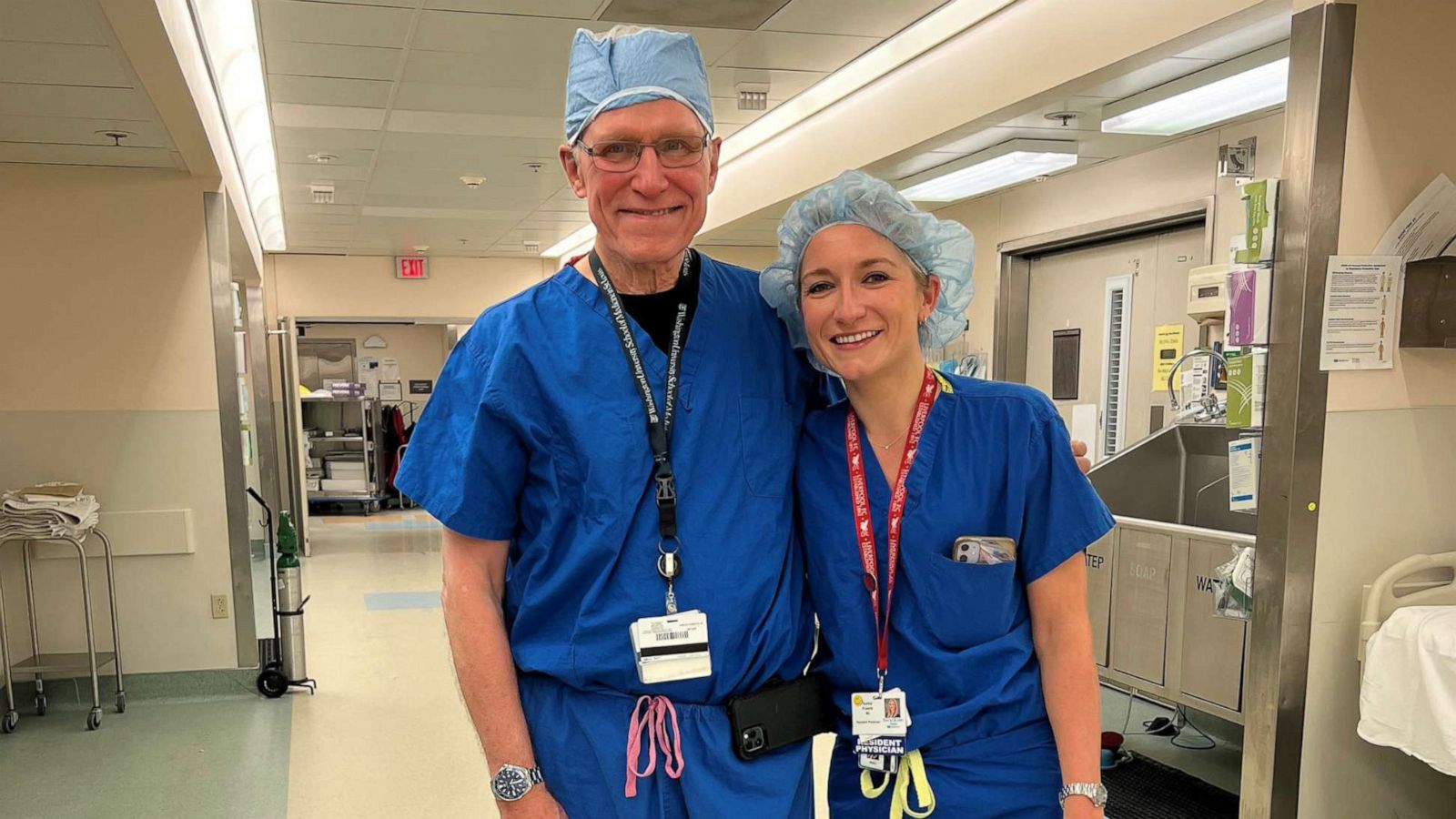 PHOTO: Dr. Harold Roberts and his eldest daughter, Dr. Sophia Roberts, both work at Barnes-Jewish Hospital in St. Louis, Missouri.