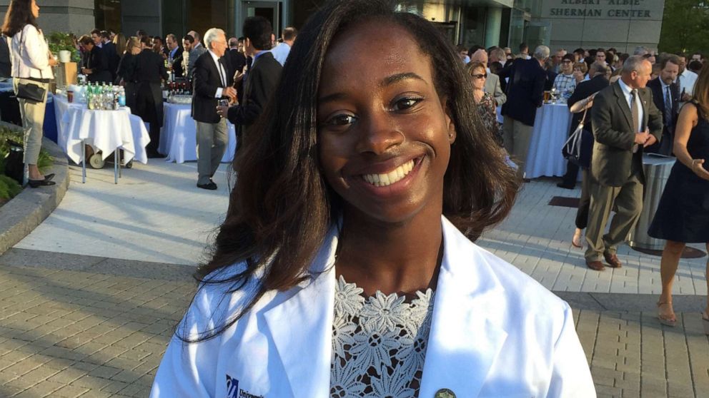 PHOTO: Fatoumata Nogoy Bah graduated early from the University of Massachusetts Medical School Class of 2020 to start working amid the coronavirus pandemic.