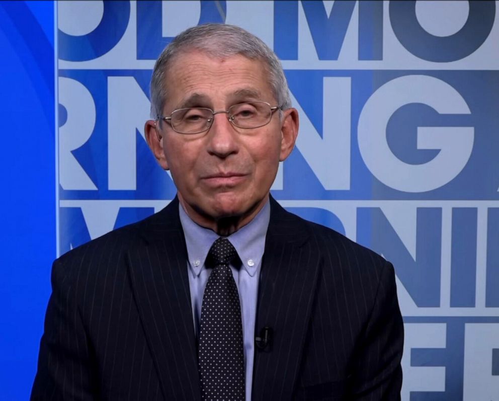 PHOTO: Dr. Anthony Fauci, director of the National Institute of Allergy and Infectious Diseases and chief medical adviser to the president, appears on "Good Morning America," Jan. 21, 2021.
