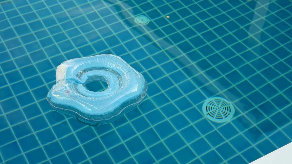PHOTO: A baby neck ring floats in a swimming pool in an undated stock image. 