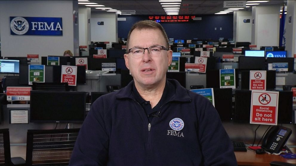 PHOTO: Federal Emergency Management Agency Administrator Peter Gaynor appears on "Good Morning America," March 24, 2020.