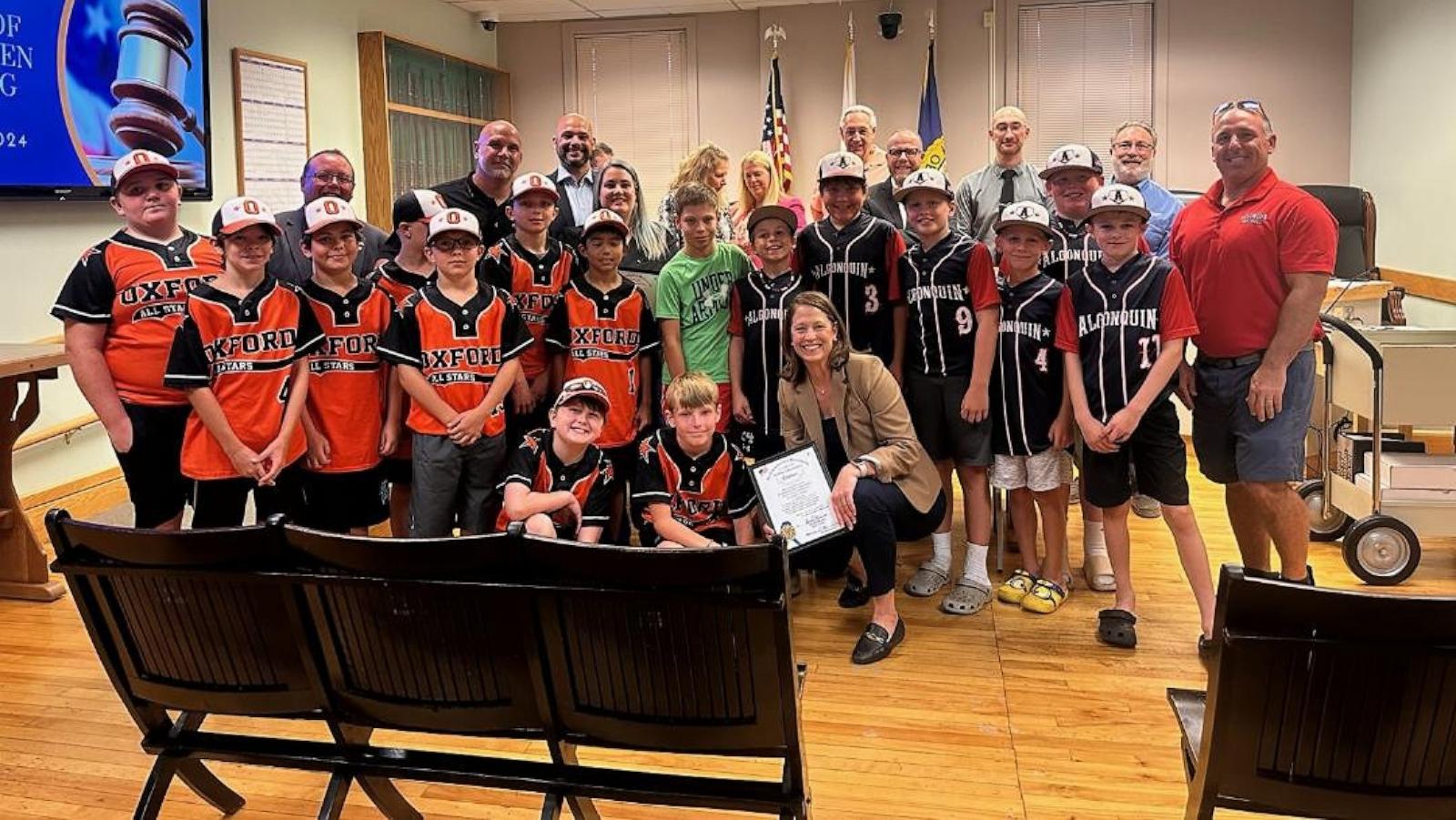 PHOTO: Dr. Jennifer LaFemina was honored on July 16, 2024, by the town of Oxford, Mass., for her lifesaving efforts at a Little League game.