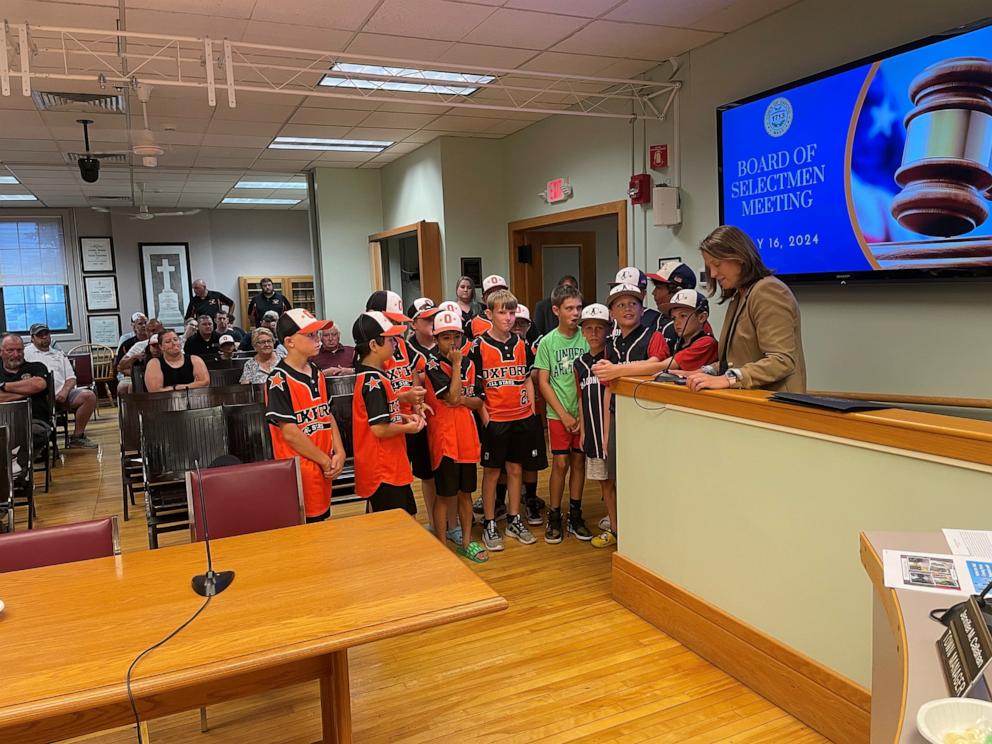 PHOTO: Dr. Jennifer LaFemina was honored on July 16, 2024, by the town of Oxford, Mass., for her lifesaving efforts at a Little League game.