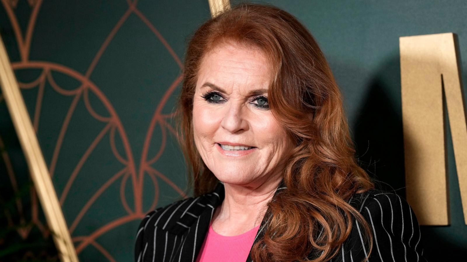 PHOTO: Sarah Ferguson poses for photographers upon arrival at the UK premiere of the film 'Marlowe' in London, March 16, 2023.