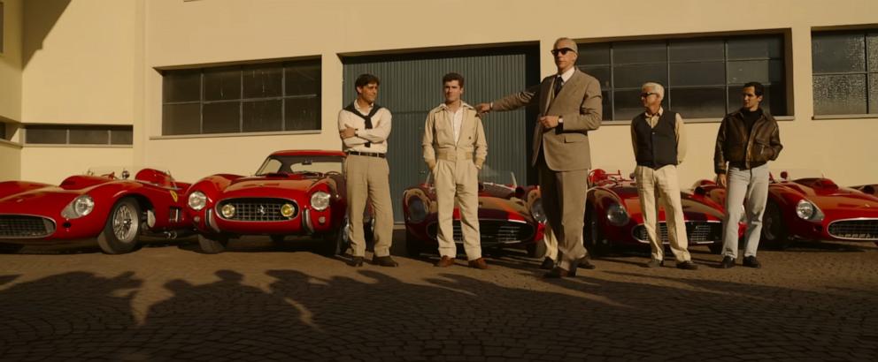 PHOTO: Adam Driver as Enzo Ferrari in 'Ferrari' official movie trailer.