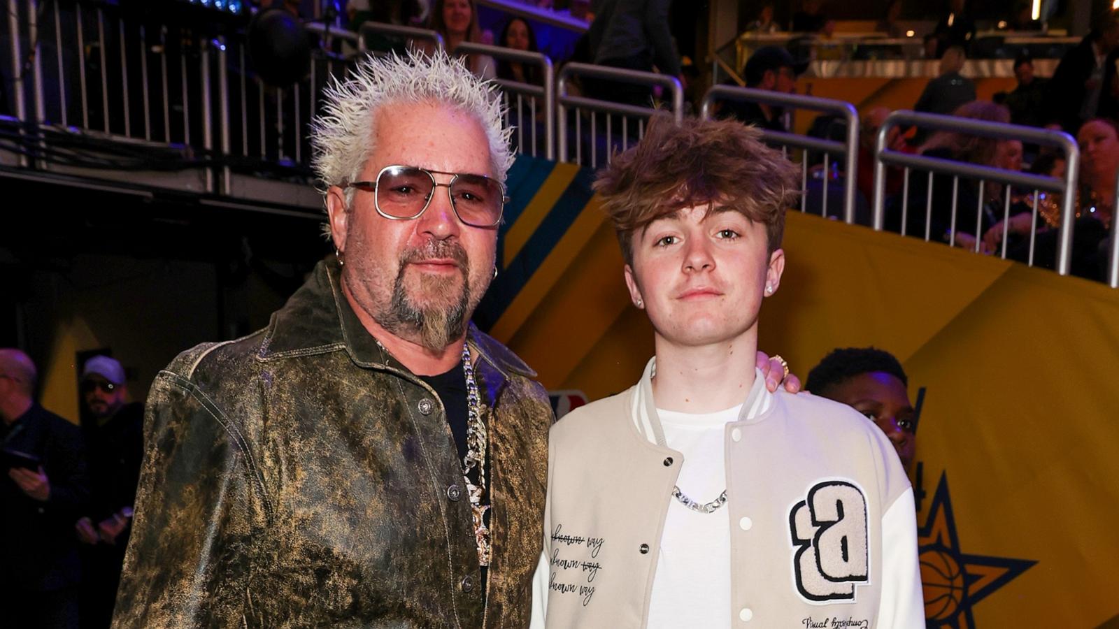 PHOTO: Guy Fieri and Ryder Fieri attend the 73rd NBA All-Star Game, Feb. 18, 2024, in Indianapolis.