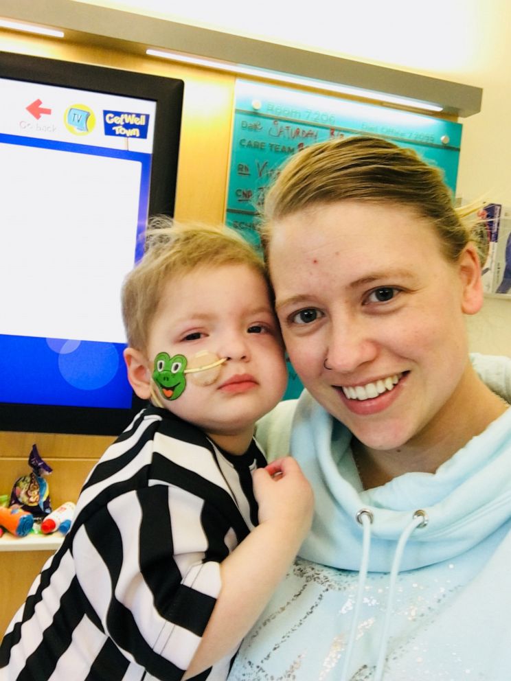 PHOTO: Finnley Foster wears a referee costume while posing with her mom Katie Whitmore.