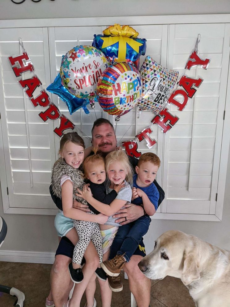 PHOTO: Glendale Fire Department Capt. Dave Colson poses with his four children.