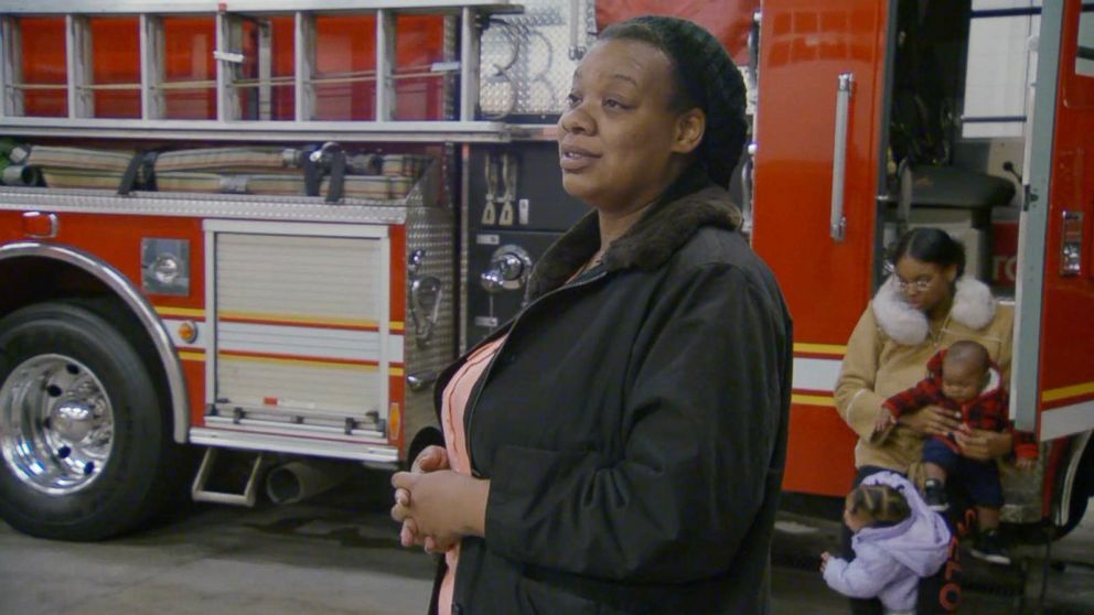 PHOTO: Djuana Nelson discusses how reuniting with the firefighter who helped save the life of her daughter, Destiny Nelson, has helped her family "heal" in an interview with ABC News.
