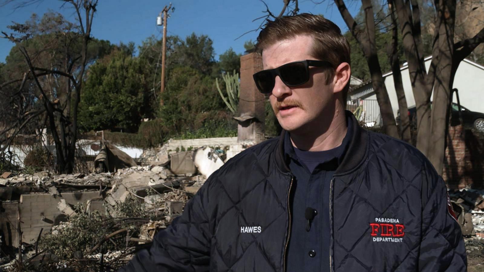 PHOTO: Charles Hawes, a firefighter for the Pasadena Fire Department, is one of at least 12 firefighters who have lost their homes in Los Angeles area wildfires.