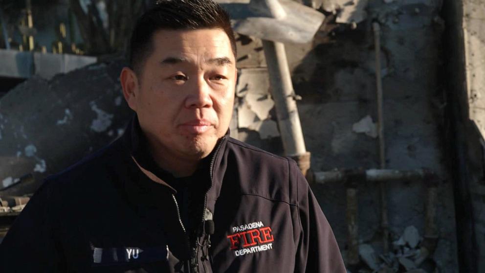 PHOTO: Chien Yu, a fire engineer for the Pasadena Fire Department, lost his Pasadena home in the Los Angeles area wildfires.