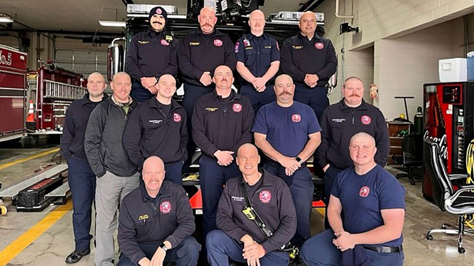 PHOTO: Firefighters in Jarrell, Texas, shaved their heads in solidarity with a fellow firefighter who is battling cancer.