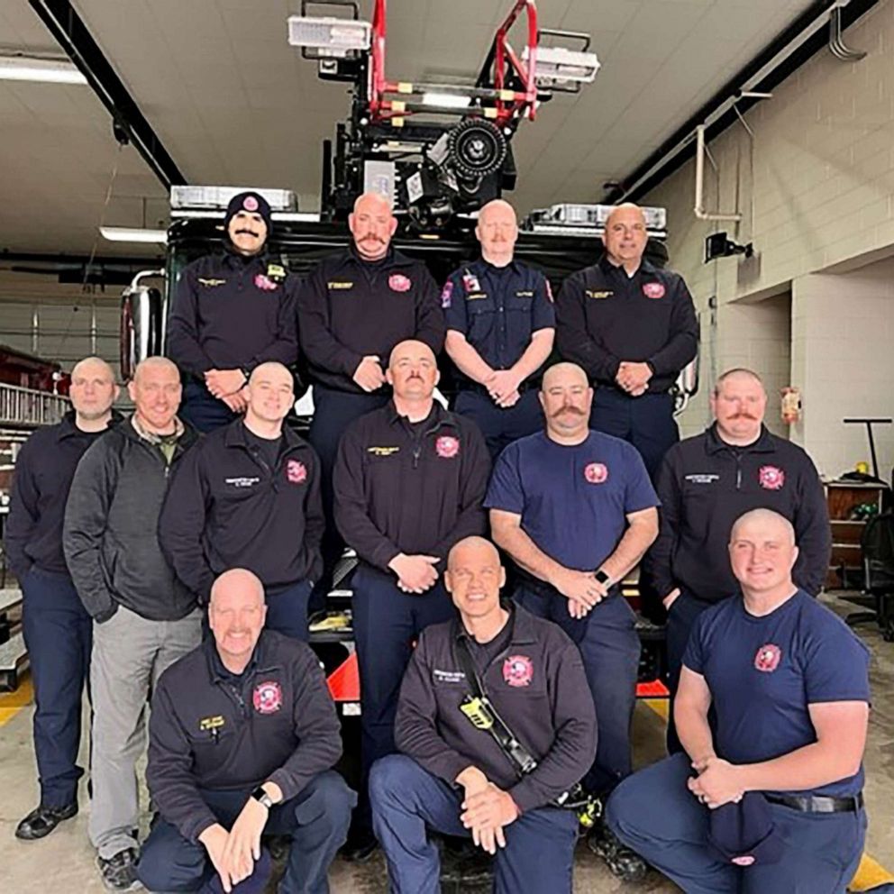 VIDEO: Firefighters shave their heads in solidarity with member fighting cancer