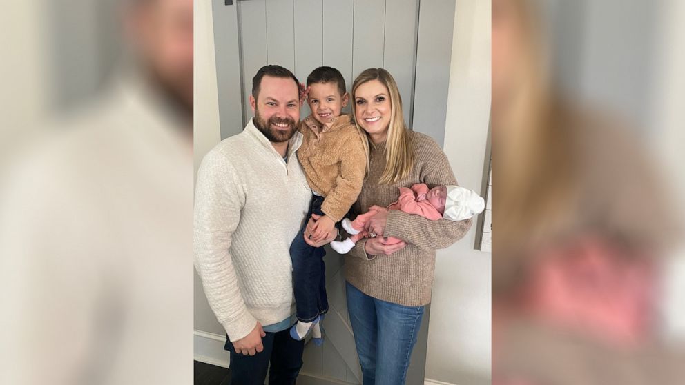 PHOTO: The Clarks welcomed their first daughter, Audrey, last month. Audrey is not only the first daughter in their family but the first daughter born to Andrew Clark's side of the family in 138 years, according to family records.