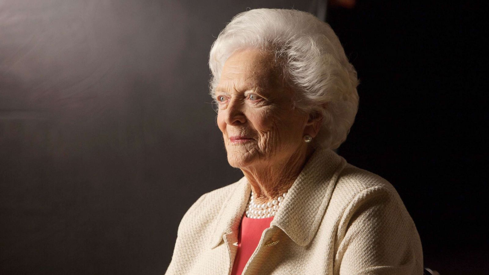 PHOTO: Former First Lady Barbara Bush is interviewed at the Bush Library in College Station, Texas, Oct. 24, 2011.