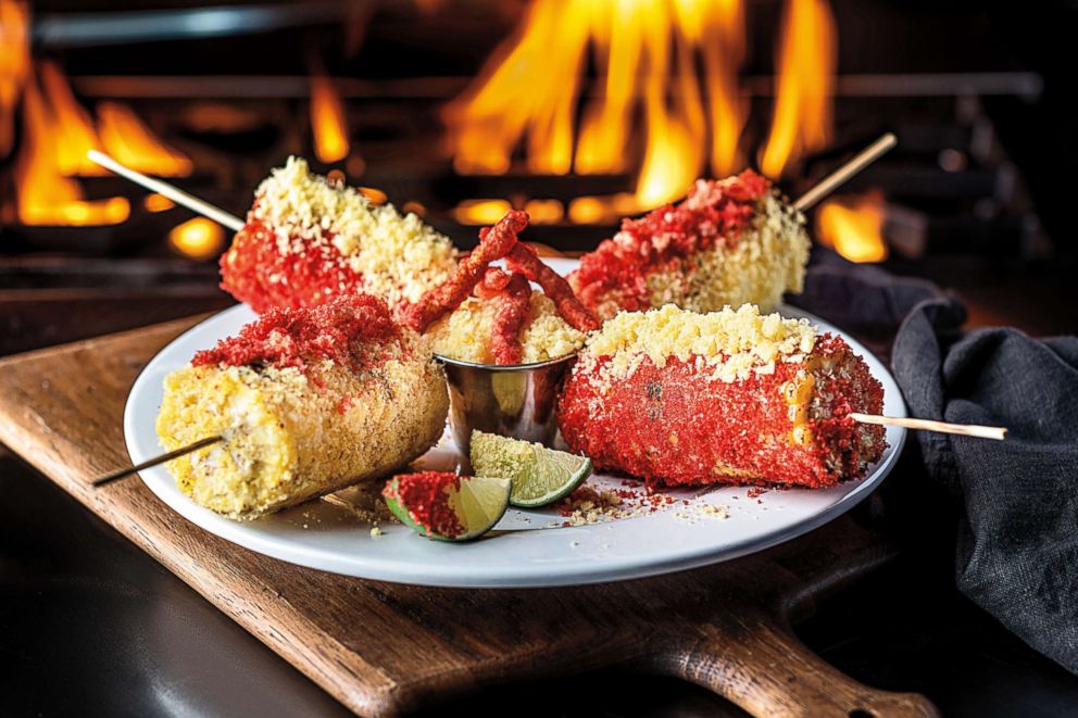 PHOTO: Hot Cheetos dish, Flamin' Hot Elotes, is seen here.